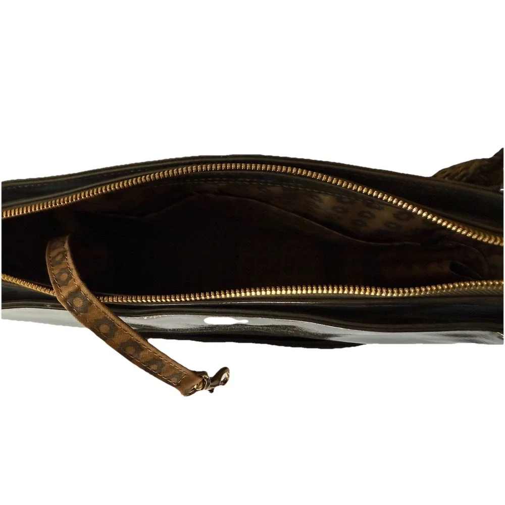 Erik Javits‎ TasselPurse Charcoal Gray Multiple Compartments Hidden Outer Pocket